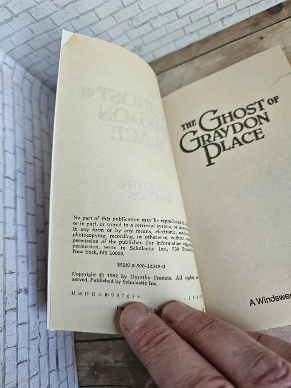Windswept 80's YA Romantic Suspense Ghost of Graydon Place Dorothy Francis Rare